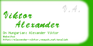 viktor alexander business card